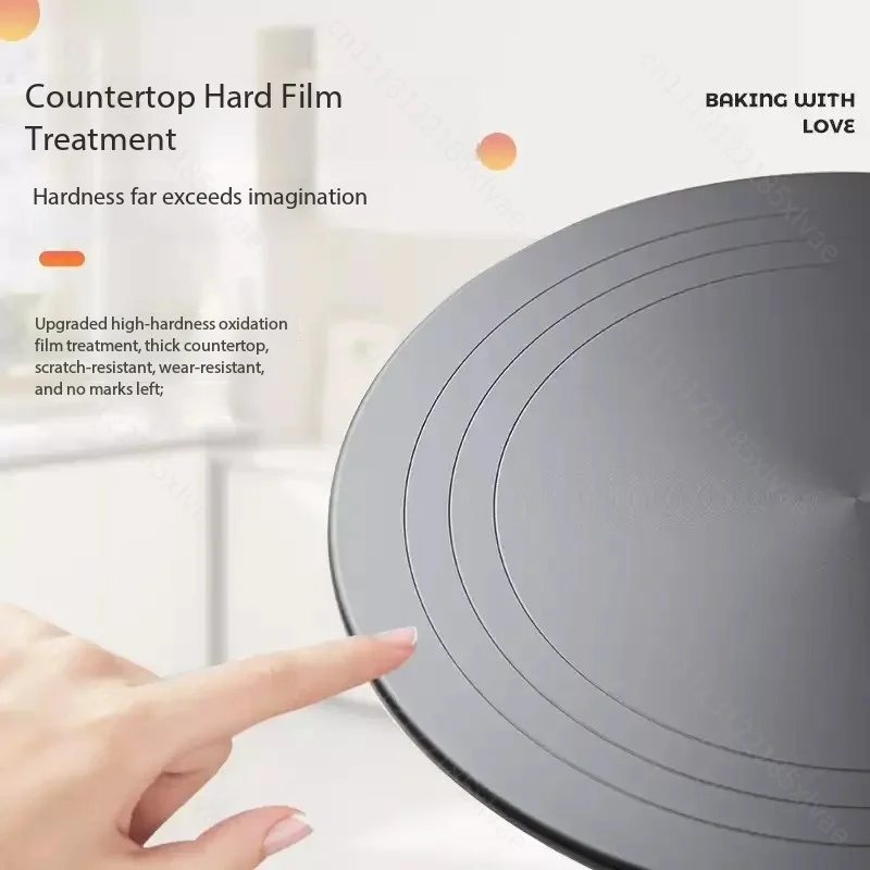 12 Inch Electric Cake Turntable 220V Aluminum Alloy Non-slip Base Professional Rotating Stand for Baking Frosting Icing