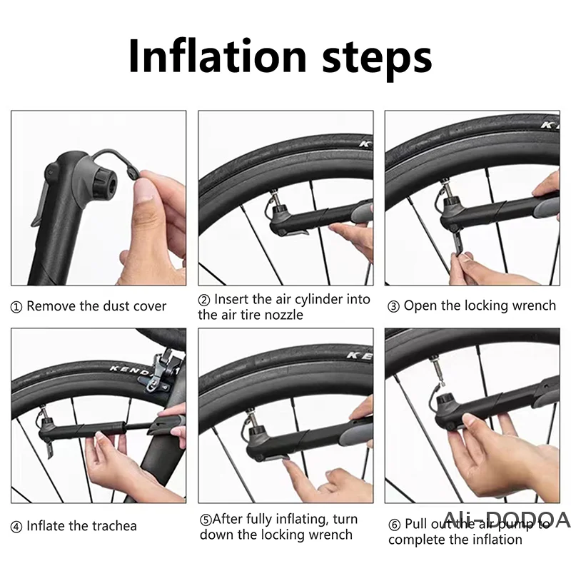 دراجة مضخة صغيرة محمولة اليد الإطارات أنبوب نافخة البلاستيك دراجة الهواء صدمة مضخة شريدر بريستا صمام #3