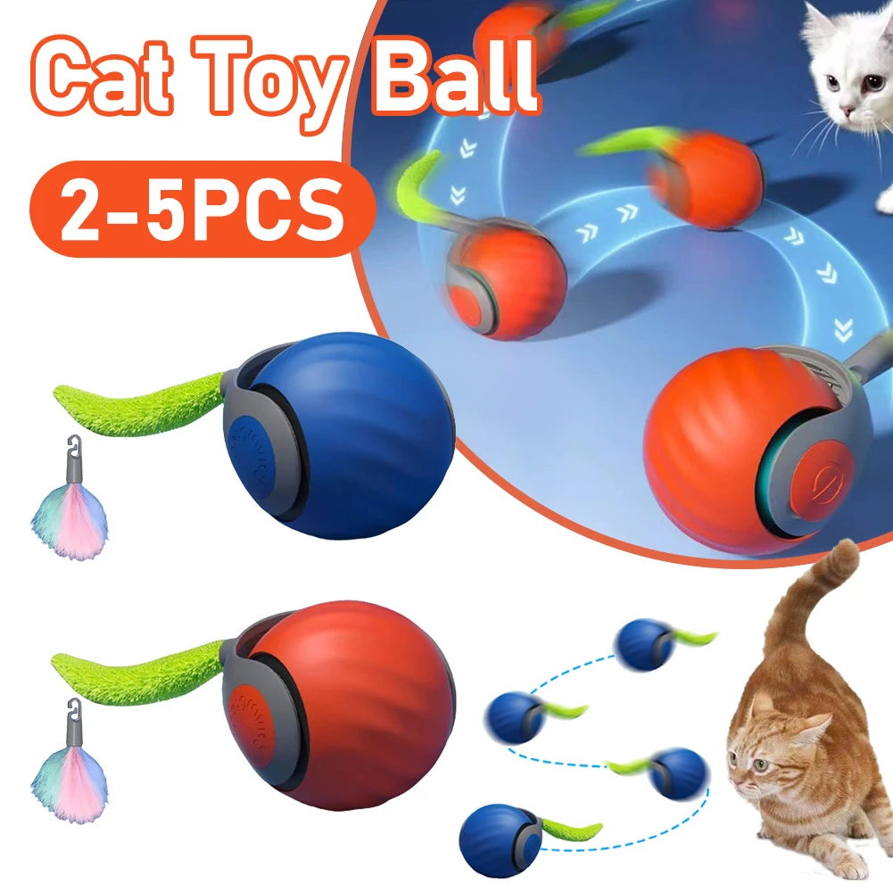 Speedy Tail 2.0 Cat Toys,2025 New Generation Smart Interactive Cat Toy Ball,Two Speed Adjustment, Automatic Moving Cat Toy Ball