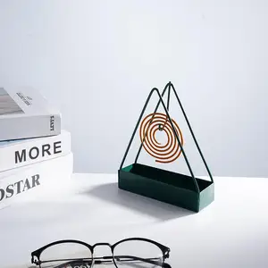 صندوق بخور البعوض مع رف ، شكل مثلث ، موقد إبداعي ، حامل طارد ، صينية لفائف أفضل 10 صناديق مبيعات لتخزين البخور - رقم 6