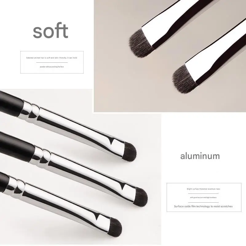 Luxury Makeup Brushes Set  Natural Animal Hair Cosmetic Brush Kit for Foundation Blush, Professional Soft Face Eye Makeup Tools