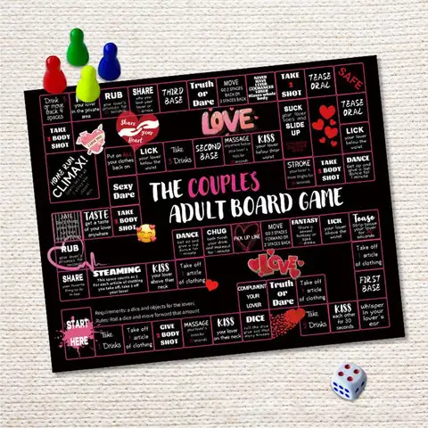 Couples Games For Adults Romantic Couples Board Adult Games Date Night Interactive Fun With With Dice For Husband & Wife