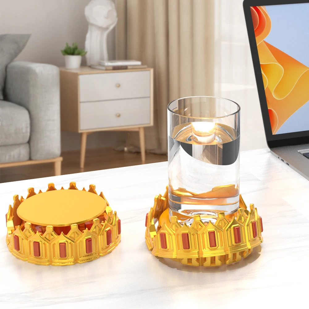 قواعد أكواب Game of Thrones King's Crown مناسبة لغرف المعيشة وطاولات الطعام والمكاتب المكتبية وما إلى ذلك #2