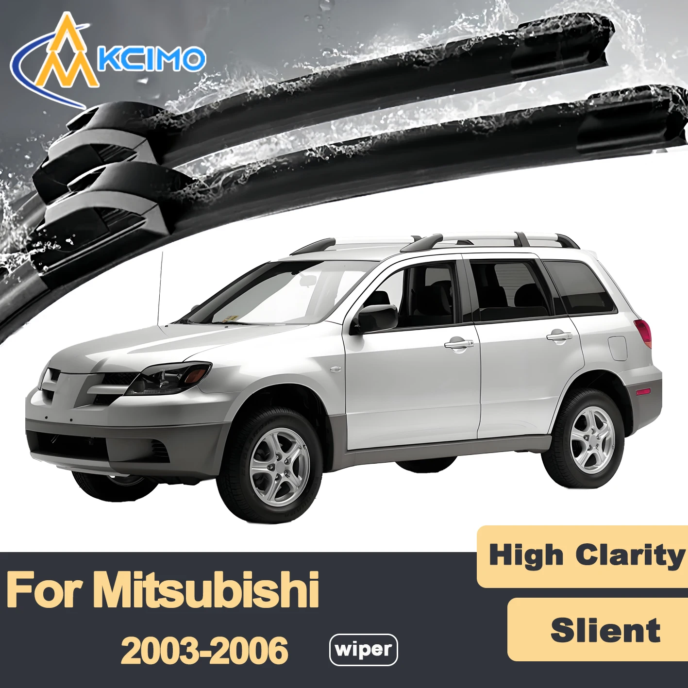 

Premium Rubber Durable Silent Windshield Wiper Blades 2pcs for Mitsubishi Outlander CU ZE ZF 2003-2006 Airtrek Montero Outlander