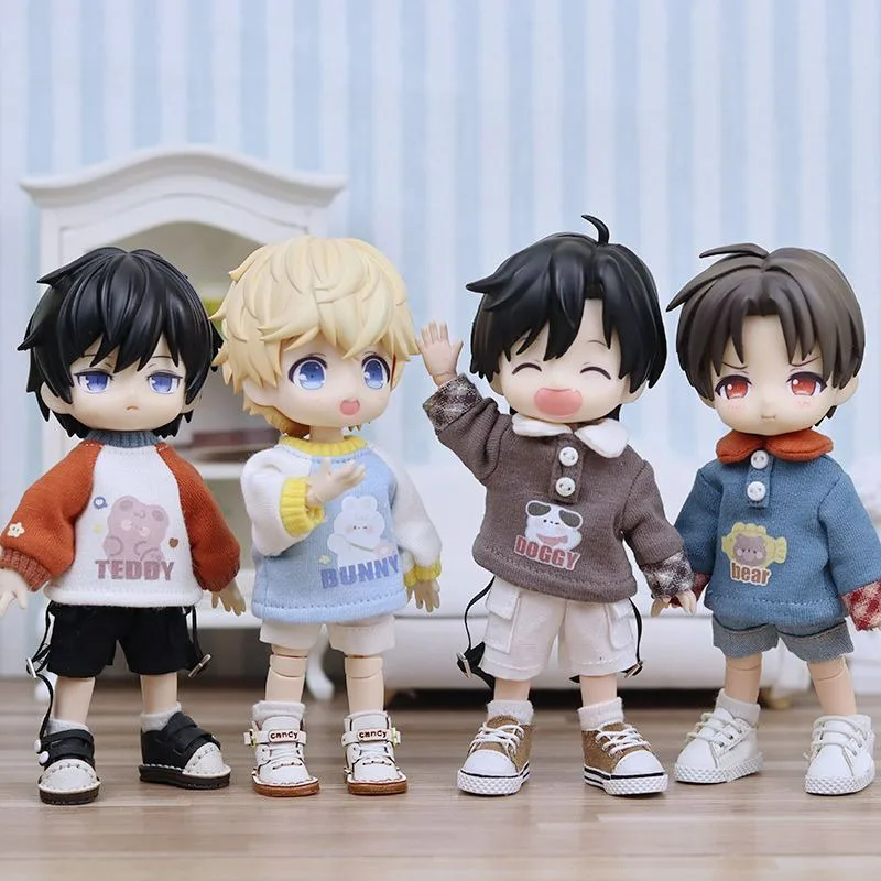 Ob11 ubranka bjd GSC zwykły body ubranka dla lalki PD9 z kapturem z długim rękawem ubranka dla lalki akcesoria dla lalek