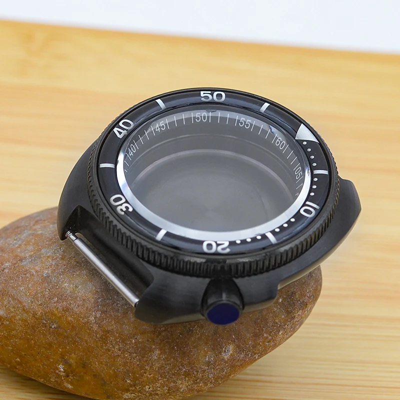 SKX6105 SKX6309 Turtle Watch Cases 44mm Black Turtle Cases For NH35 NH36 Movement Bezel Insert  Dive Men Watch Mod Parts