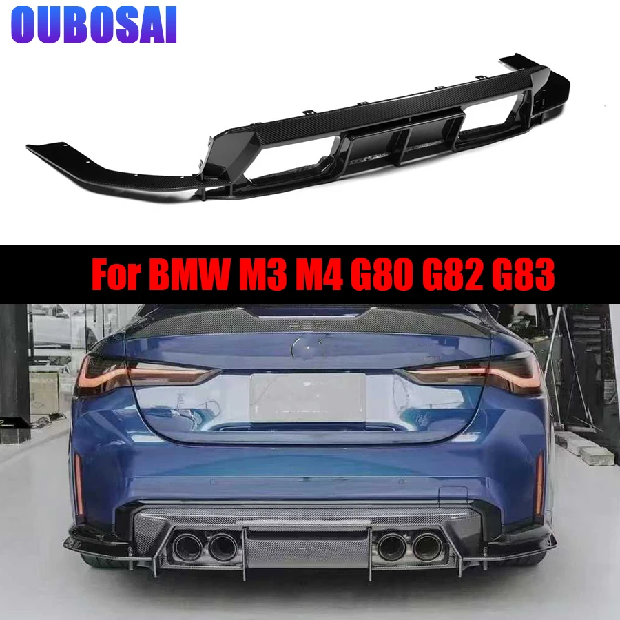 

For BMW M3 G80 M4 G82 G83 Dry Carbon Fiber Rear Lip Diffuser Back Bumper Spoiler Diffuser PSM Car Accessories Car body kit