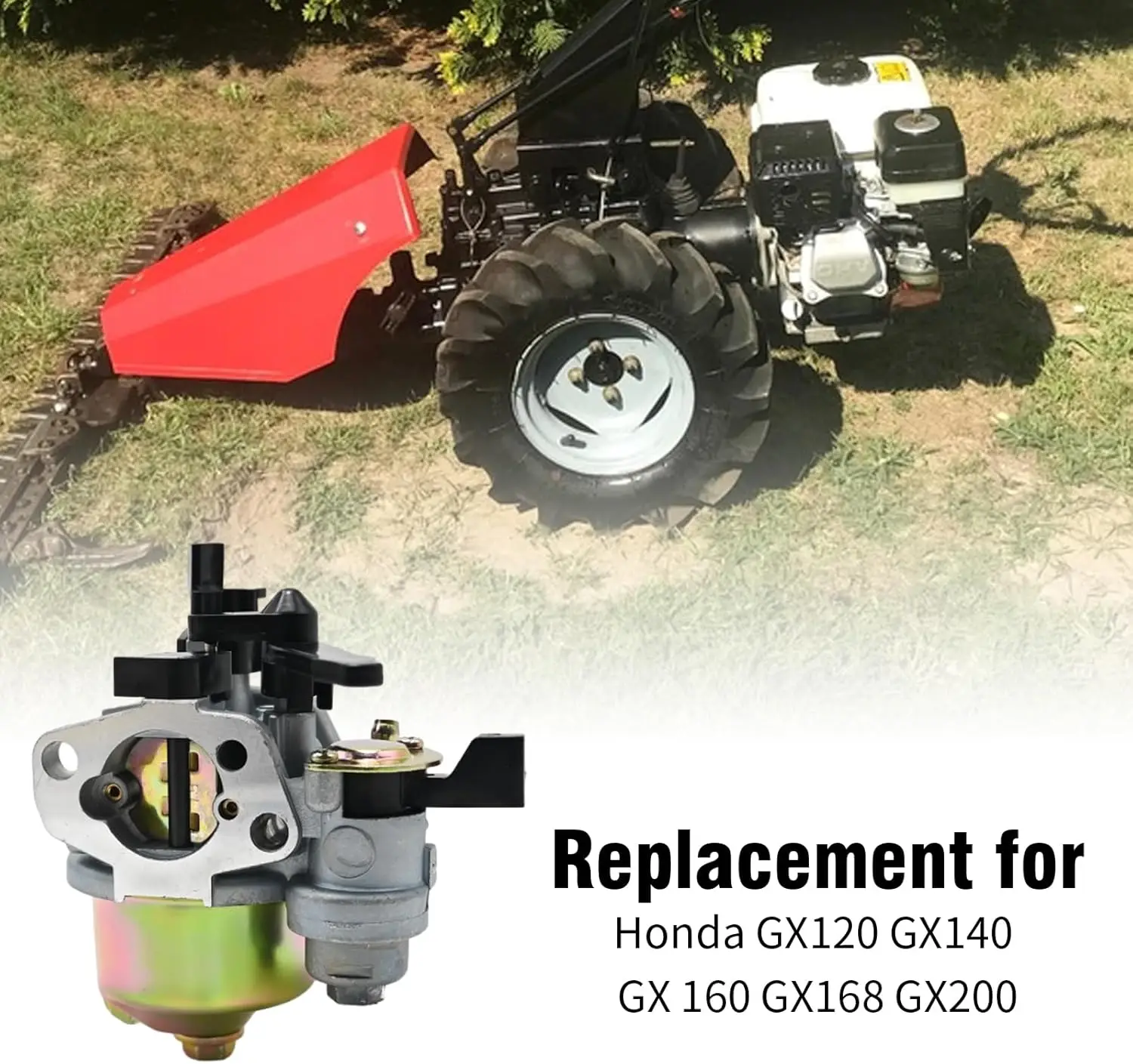 GX160 GX200 Carburetor Replacement for Honda GX120 GX140 GX 160 GX168 GX200 for 5HP 5.5HP 6.5HP Engine，Replaces 16100-ZH8-W61 16