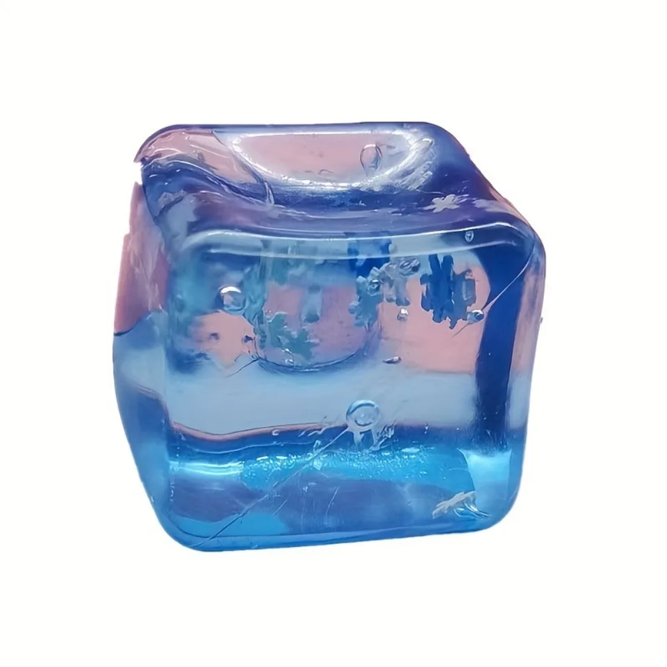 Bola Anti-estrés Cubo De Hielo - Juguete Sensorial Elástico Para Calmar La Ansiedad En Niños Y Adultos (Color Aleatorio)