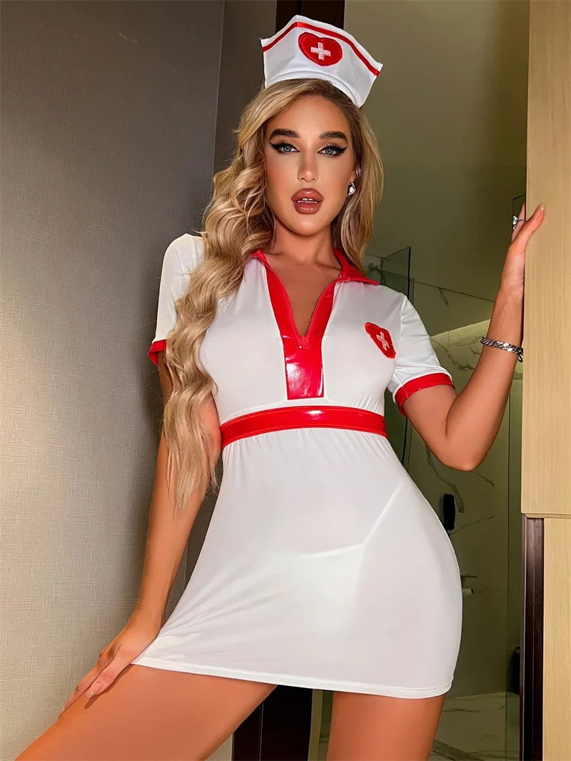 Sexy Outfit Nurse Uniform Role Play Lingerie Babydoll Lingerie Sexy Dress Women\'s Underwear Porno Uniform Slim Erotic Lingerie