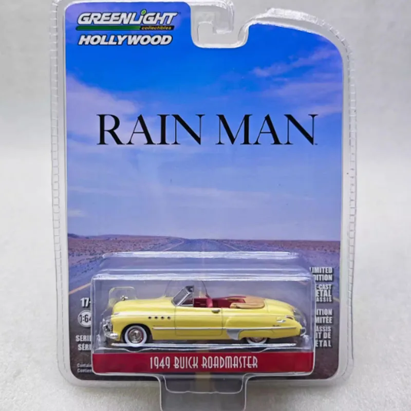 Greenlight aleación fundida 1:64 1949 Buick Roadmaster Rain Man Convertible modelo de coche Vintage adorno coleccionable juguete para regalo