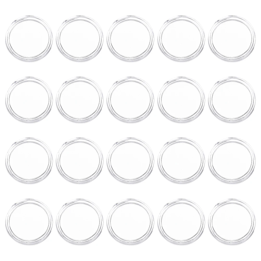 50 قطعة حامل العملات المعدنية صندوق تخزين من البلاستيك السميك الشفاف مقاوم للغبار والأكسدة لمنظم حافظة جمع العملات المعدنية #4