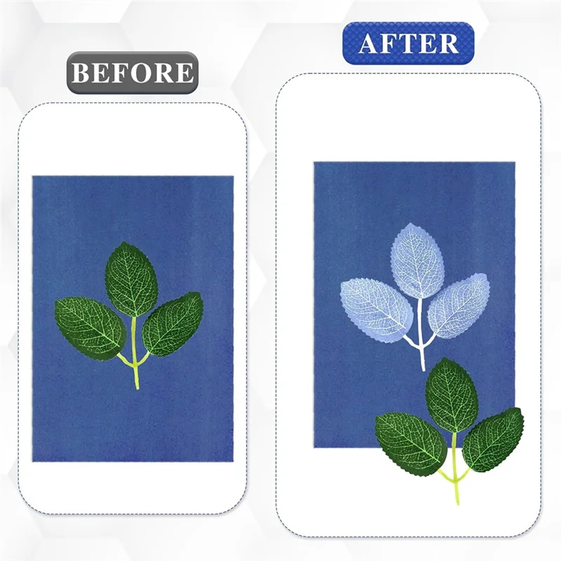 SOFT-Cyanotype Paper Kit, 24 Pcs Sun Print Paper Kit A5 Solar Drawing Paper Sensitivity Nature Printing Paper For Arts Crafts