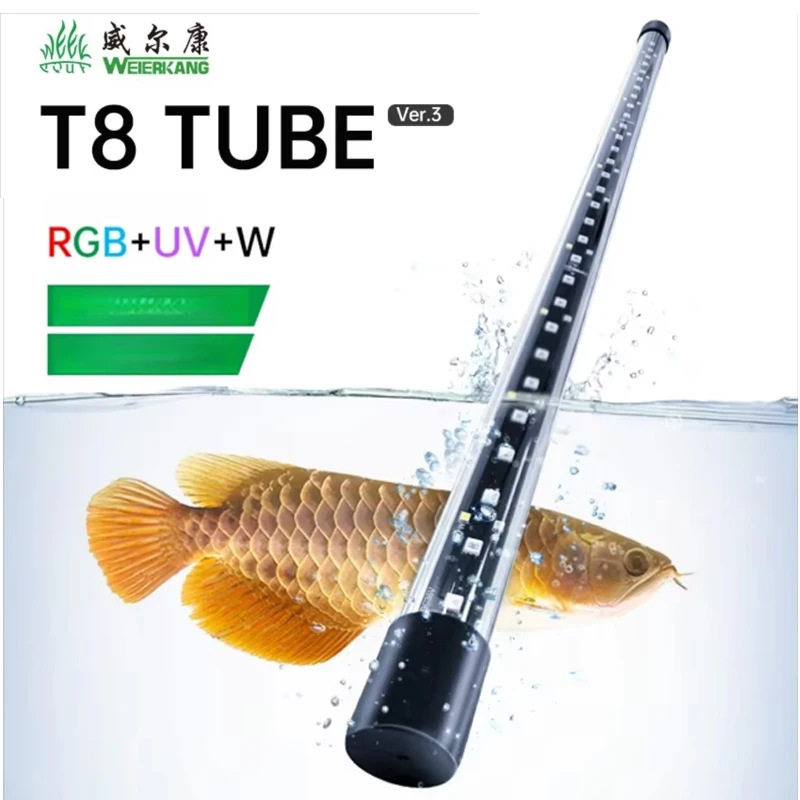 Week Aqua T8 Tube 55-145cm Arowana Tanning Light IP68 Waterproof
