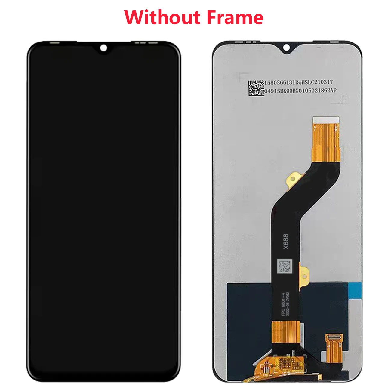 Pantalla For Infinix Hot 10 Play X688 LCD Display Full With Frame X688B X688C Screen Touch Digitizer Replacement RepairParts