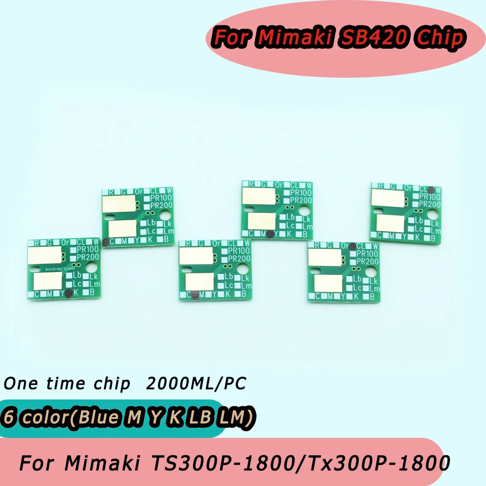 

2000ml Mimaki SB420 Disposable Chip Ink Cartridge Chips For Mimaki TX300P-1800 TX300P-1800B Printer SB 420 One Time Chip