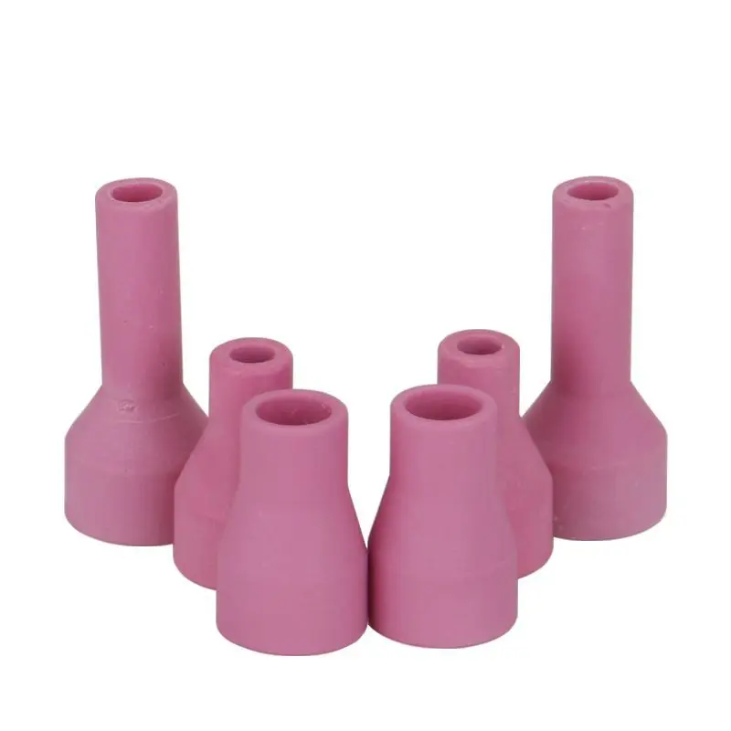 5Pcs QQ-150A  Argon Arc Welding Gun Ceramic Nozzle Protective Cover Ceramic Nozzle 6 × 30L/9 × 30 Extended Argon Arc Welding Kit