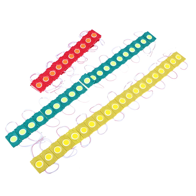 20pcs Led Module 12V Cob Mini Led Light Waterproof Advertisement Led Panel Digital Sign Warm White Red Green Blue Yellow