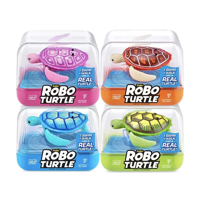 ZURU Robo Alive Robo Turtle Robotic Swimming Turtle Water Activated Electronic Simulation Pet Turtle Children's Bath Water Toys