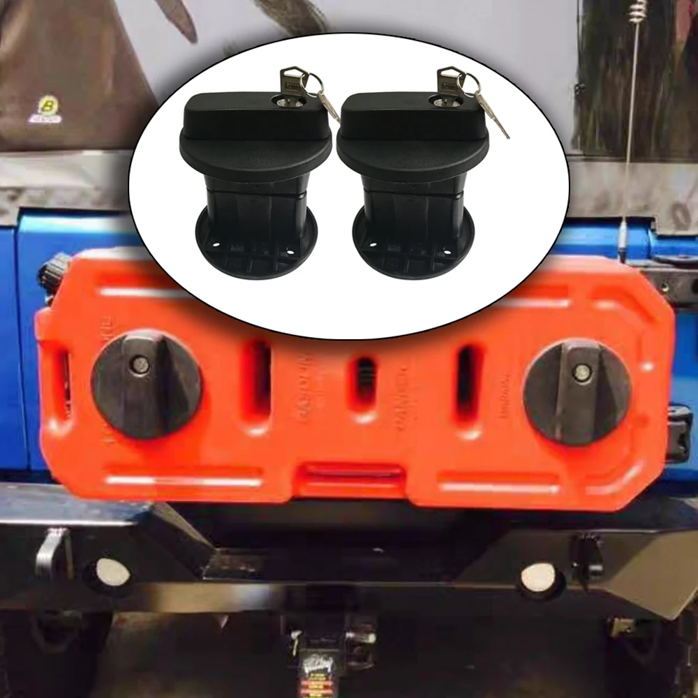 Lantsun J171-5 ABS Mounting Bracket Kit Fuel Tank Plastic Can Lock Gas Diesel Can Lock 2pcs