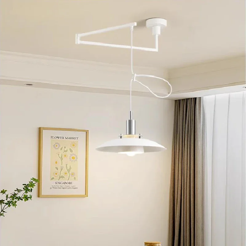 Hot Selling Chandelier Minimalist Modern Extendable Rotating Long Pole Lamp Folding Swing Arm Chandelier Indoor Lighting