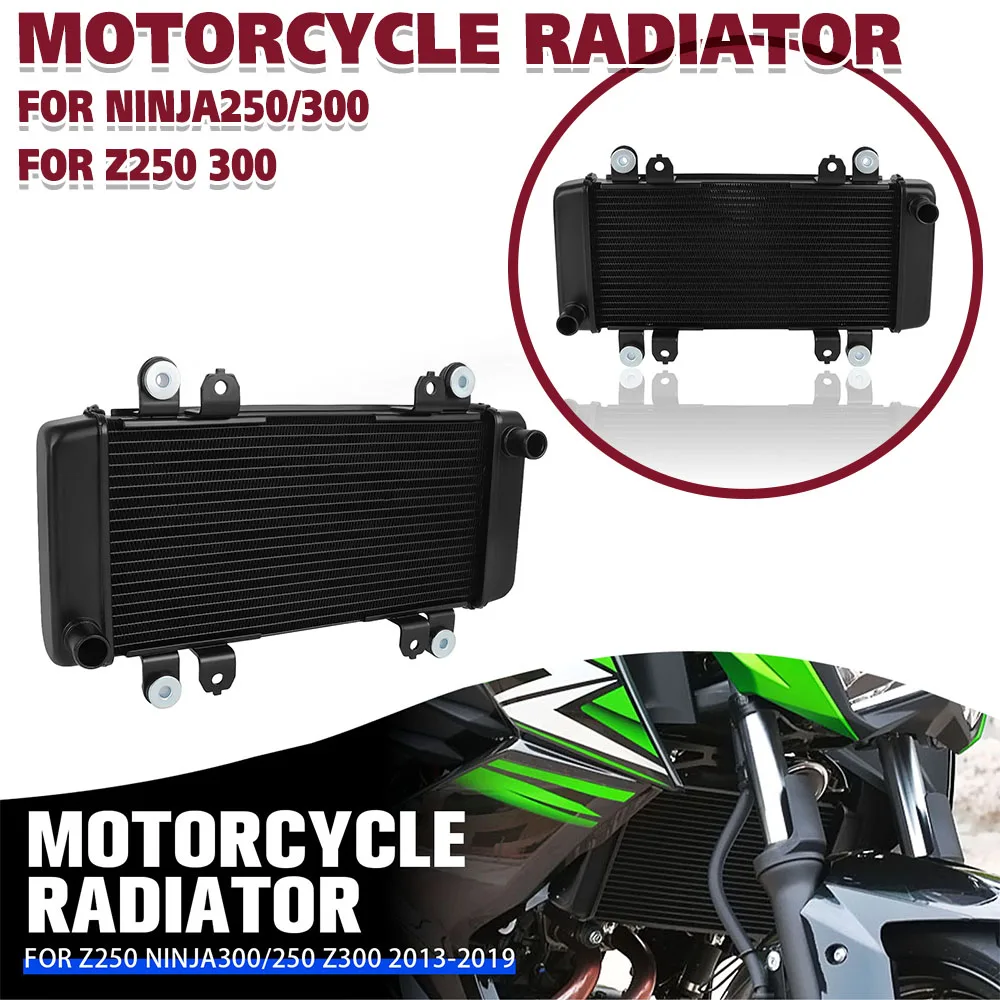 

For Kawasaki Ninja 250 300 NINJA250 NINJA300 Z 250 300 2013-2019 2018 CNC Engine Radiator Oil Cooler Coolant Cooling Water Tank