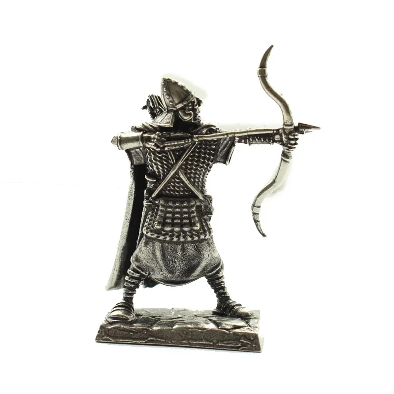 Desktop Metal Copper Car Ornaments Figure Roman Legionary Soldier Model Archer Medieval Military Decoration