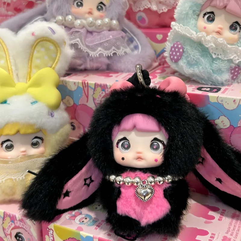 ของแท้นอมมี สวีทฮาร์ท 100% ซีรีส์กล่องตาบอดคาวาอิตุ๊กตาไวนิลจี้แนวโน้มของเล่นนอมมี เบบี้ สวีทฮาร์ท บันนี่กล่องปริศนาของขวัญ