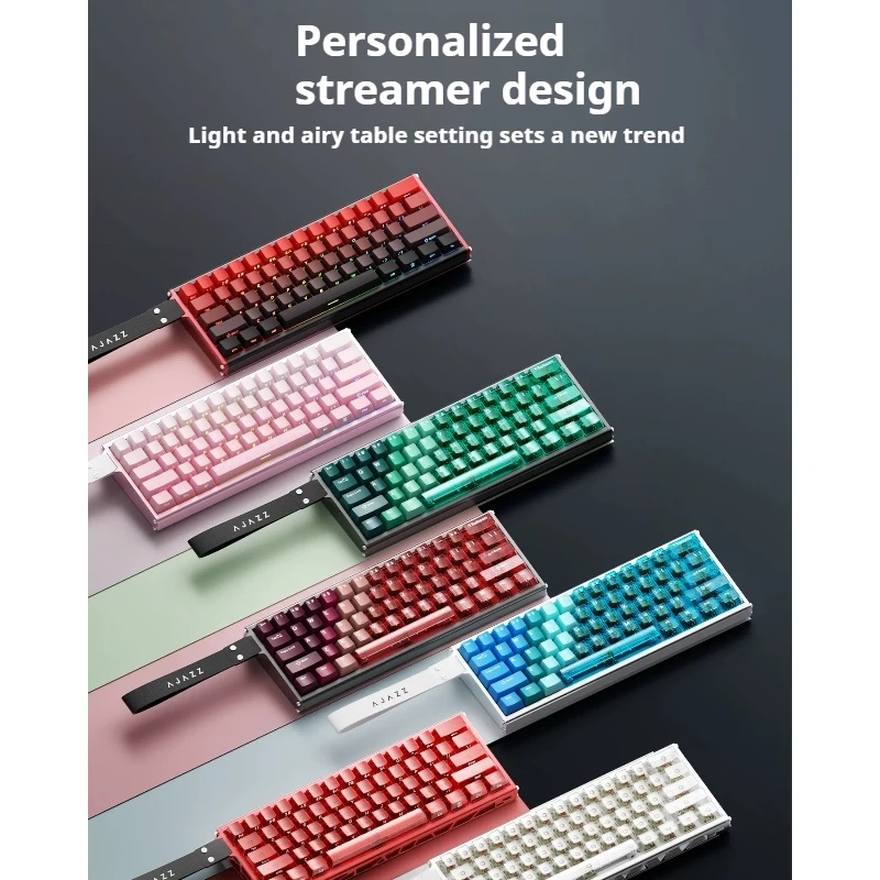 Ajazz ALUX60 Full Aluminum Magnetic Switch Mechanical Keyboard CNC Custom Hot Swap Wired Gaming Keyboard For Computer Gamer