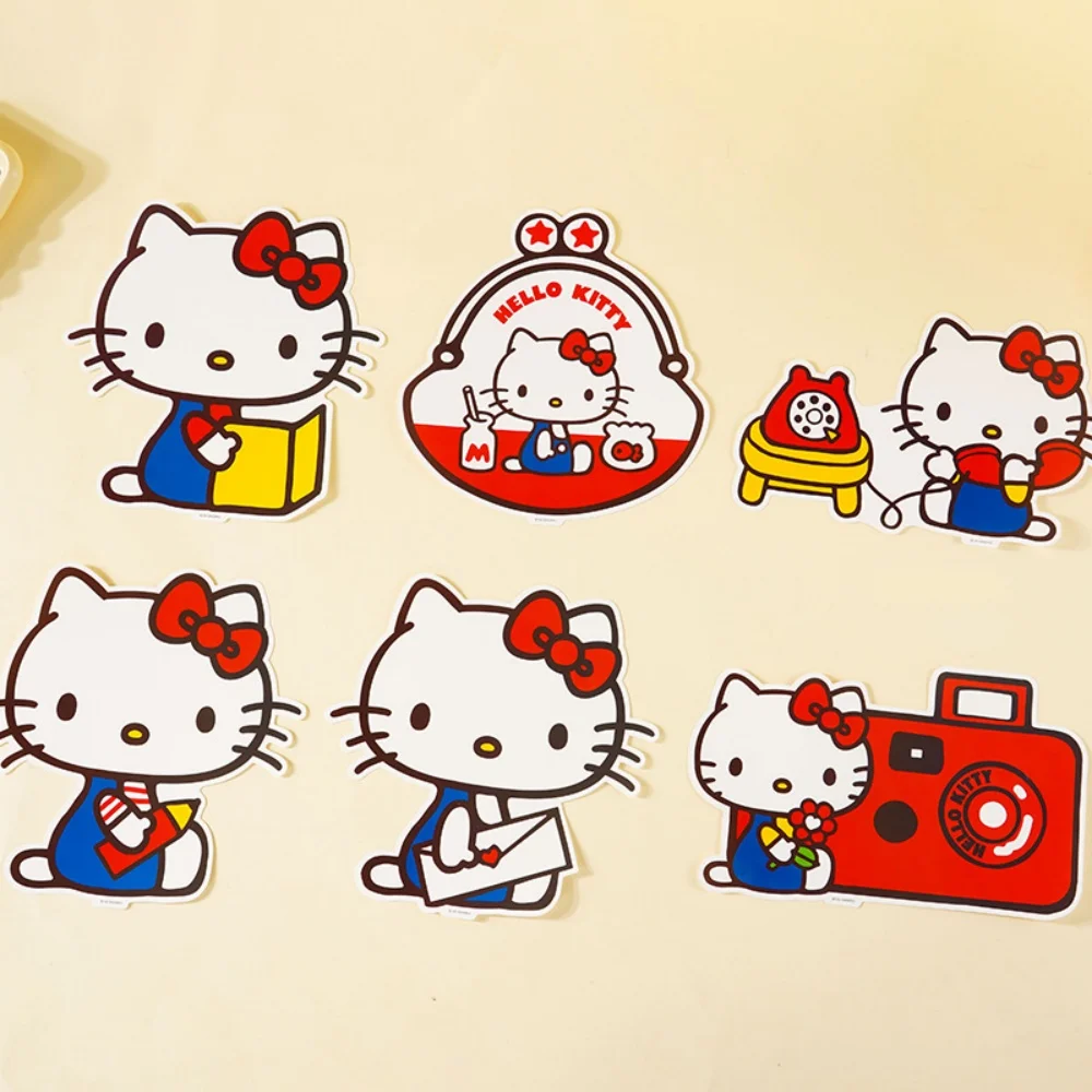 ملصقات سانريو هالو كيتي الأصلية لتزيين حقيبة الكمبيوتر المحمول وملصقات الكمبيوتر المحمول والقرطاسية وهدايا عيد الميلاد للفتيات