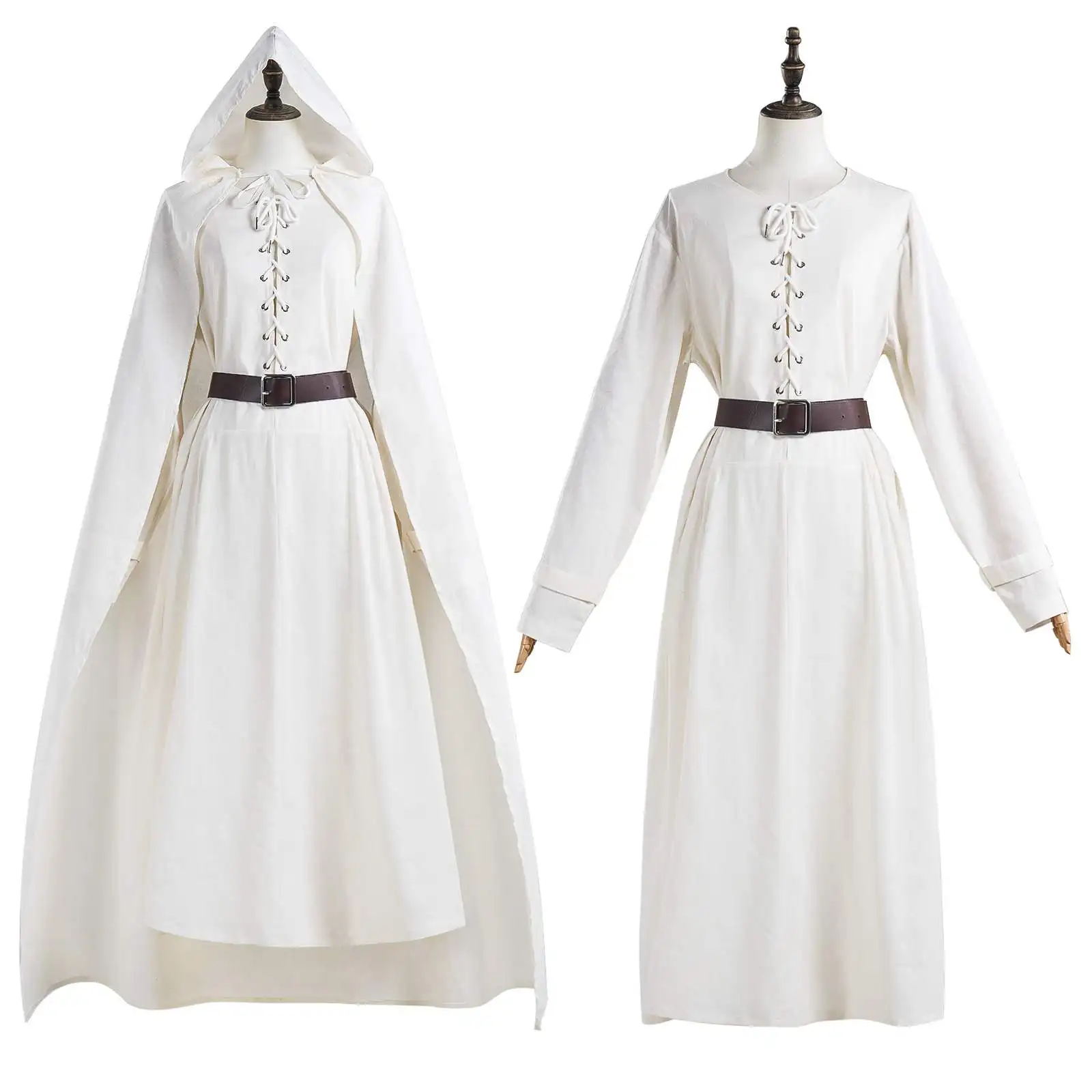 Halloween Film Wit Gewaad Gandalf Cosplay Filmkostuum Etnische kleding voor dames Toneelvoorstelling Traditioneel...