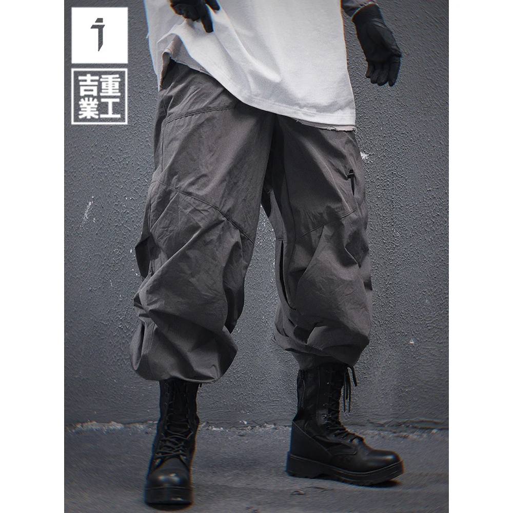 11 BYBB'S DARK Mens Hip Hop Loose Cargo Pant 2025 Spring Summer Functional Baggy Joggers Harem Trousers Elastic Waist Pants