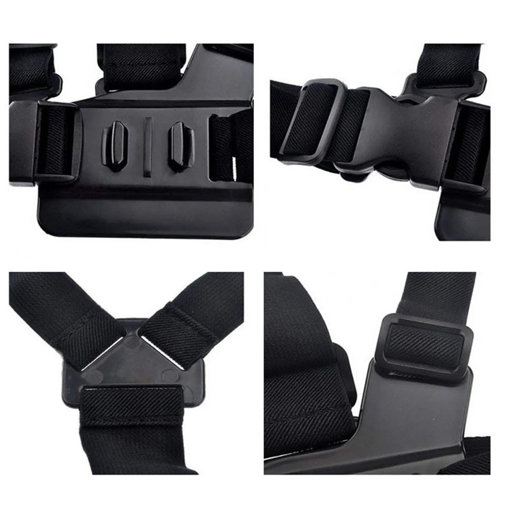 

1 set Camera Accessories Chest Strap Adjustable Body Harness Belt Sports Camera Accessories For 4 3+ 3 2 1 Black