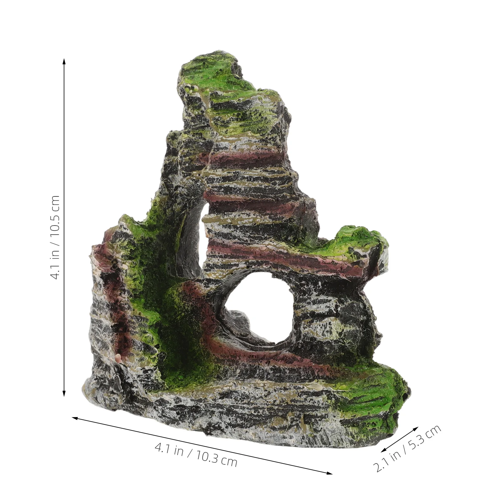 

Mini Fake Mountain Decor For Fish Tank Resin Rockery Aquarium Landscaping Ornament Small Simulation Landscape Scenery Fish Hide