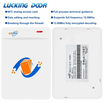 Universal RFID ID IC access card copier community encryption elevator card reader/writer support NFC wristband dual frequency