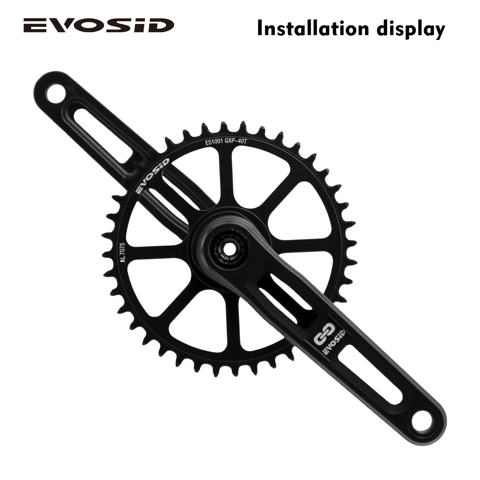 EVOSID Ultraleichte Rennradkurbel 160/165/170 mm Gravel Fahrradkurbelgarnitur 8S 9-12S Faltrad Intregated Kurbel Kettenblatt 40T-50T – Detail 24