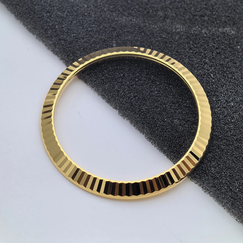 

Позолоченный 18-каратным золотом безель с рифлением для часов RLX 41MM Datejust 41DJ 126333, универсальные аксессуары и запчасти для часов