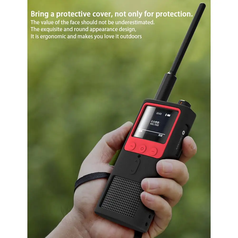 Outdoor Wireless Walkie-talkie Silicone Protective Case Anti-skidding Sleeve Compatible For Mi Walkie Talkie 2 Back Clip Mi 2