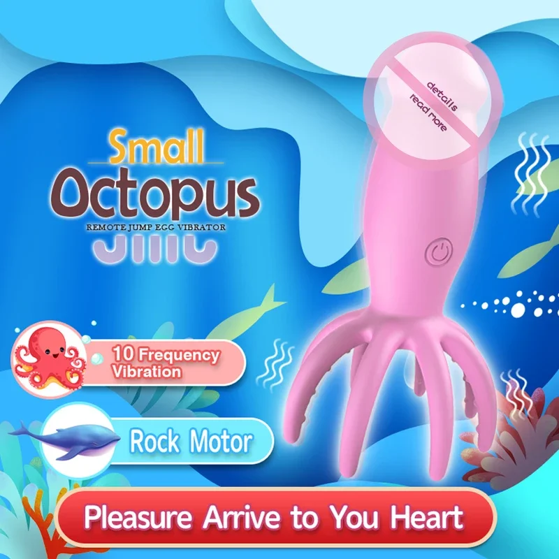 Remote Control Octopus Dildo Vibrator 10 Modes Vibrating Butt Plug Nipples Sucking Massager Clit Stimulator Female Sex Toys