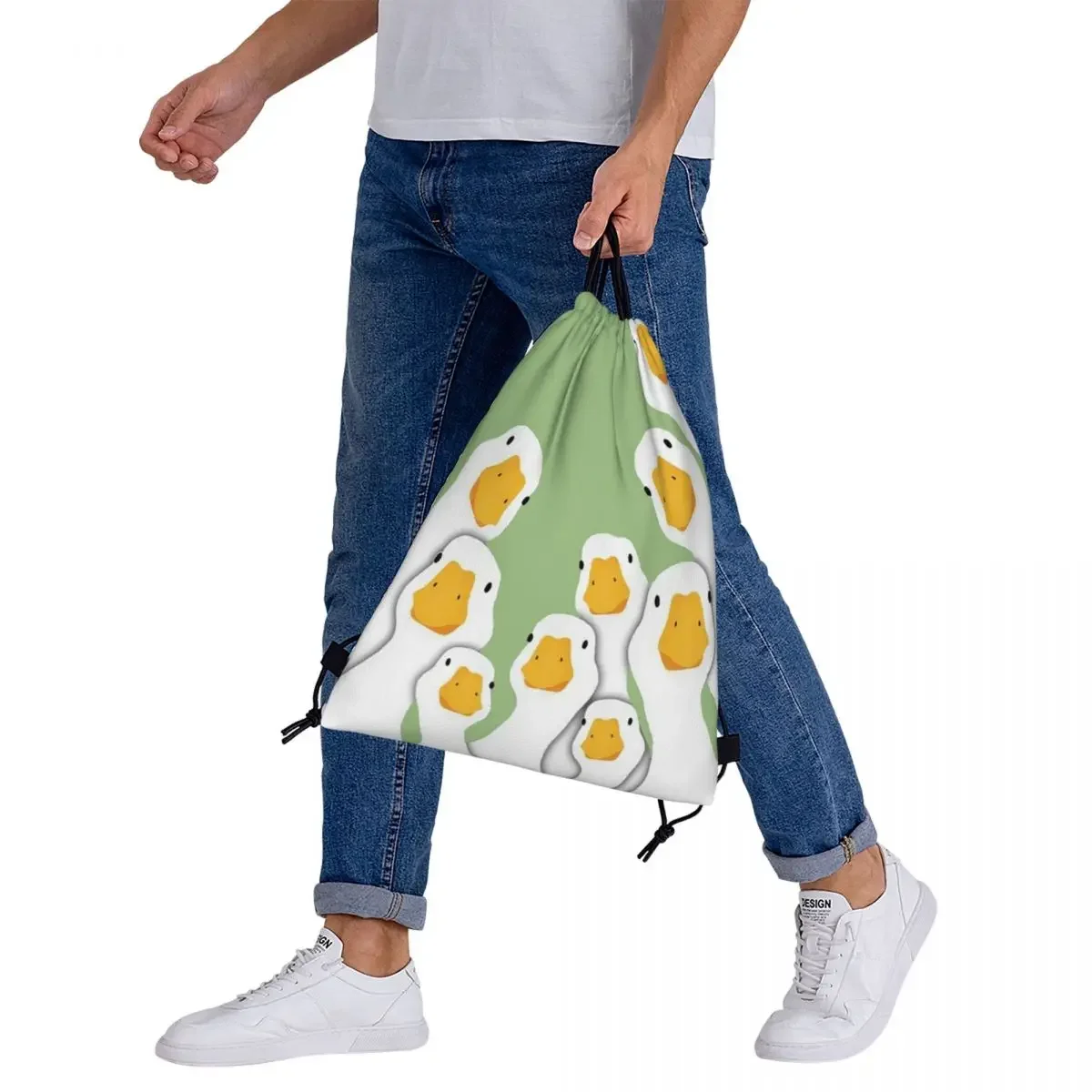 حقائب ظهر على شكل حيوانات أوزة شعبية كرتونية متعددة الوظائف حقائب برباط محمولة حقيبة أشتات حقائب كتب للطلاب والرجل والمرأة