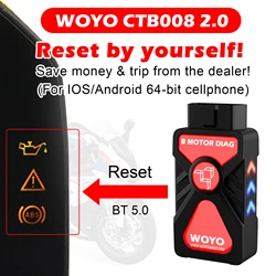 WOYO CTB008 2.0 For BMW R1200 R1250 F850 F750 RnineT Bluetooth 5.0 Motorcycle Diagnostic scanner, For iphone IOS/Android 64-bit