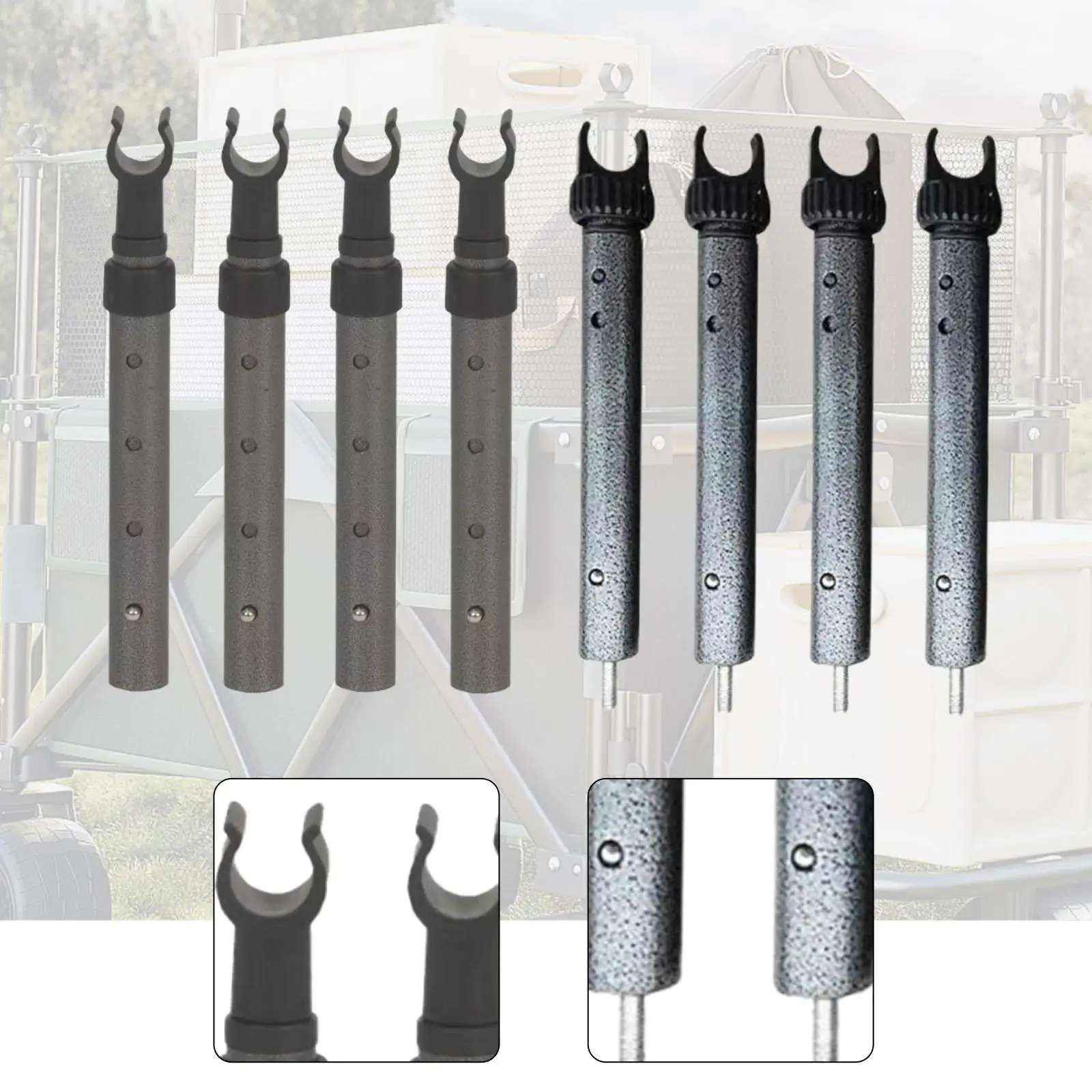 

4x Wagon Cart Table Pole Lifting Rod Table Top Accessories Holder Portable Equipment Beach Cart Accessories for Fishing