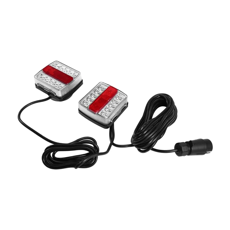 

Well-12V Универсальный 7-контактный задний комбинированный буксирный задний фонарь, отражатель номерного знака, светодиодный стоп-сигнал для прицепа, кабель 10 м
