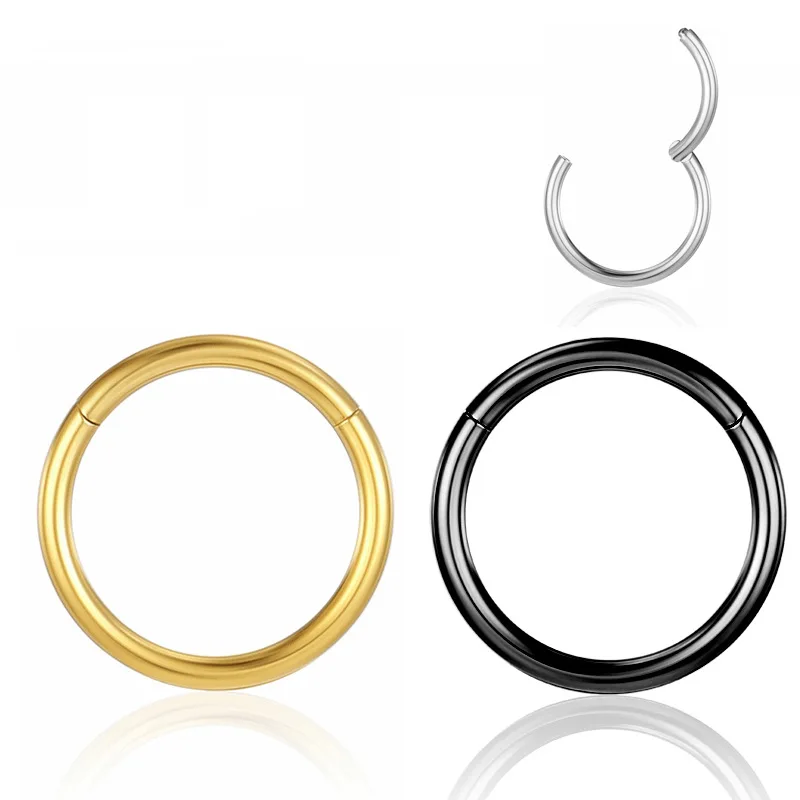 1pcs Surgical Steel Small Nose Rings Body Clips Hoop Tragus Septum Cartilage Piercing Jewelry For Women Men Girl Gift