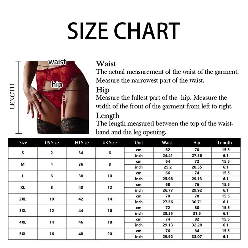 Women's Sexy Lingerie Plus Size Lace Garter Strap Transparent Lingerie Adjustable Double Breasted Belt Stockings Panties