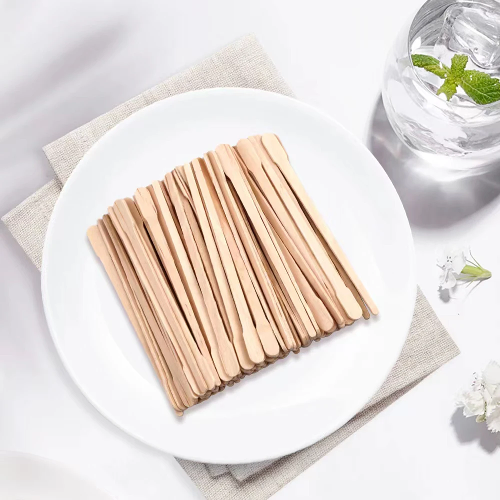 500PCS Frau Holz Haar Entfernung Stick Einweg Enthaarung Spachtel Wachs Sticks Holz Gesicht Augenbrauen Waxing Spachtel Schönheit Werkzeug