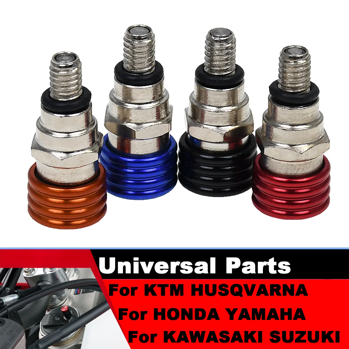 

M4x0.7 and M5x0.8 Fork Air Bleeder Valves For KTM SX SXF EXC EXCF XCF XCW XCFW Honda CR CRF Kawasaki KX KLX KDX Yamaha YZ TTR WR