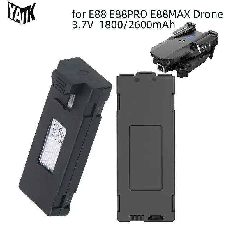 Drone Battery E88 E88Pro E88Max Replacement for DJI RC Aircraft Battery Accessory E525 Pro Mini Uav Parts 3.7V 1800mAh 2600mAh