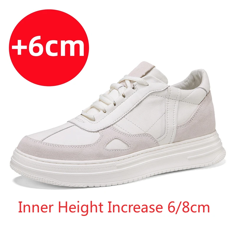 Men's Non Slip Sneakers Size：37-44 Outdoor Sports Shoes for Men Breathable Massage Inner Height Increase 6/8cm Casual Shoes