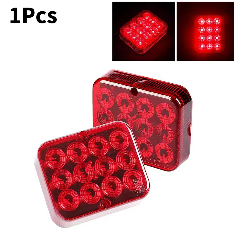 

【F】1PC 12V 24V 12 LED Waterproof Rear Tail Fog Light Driving Lamps Safety Warning Brake Stop Truck Trailer Boat Caravan Lorry